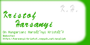 kristof harsanyi business card